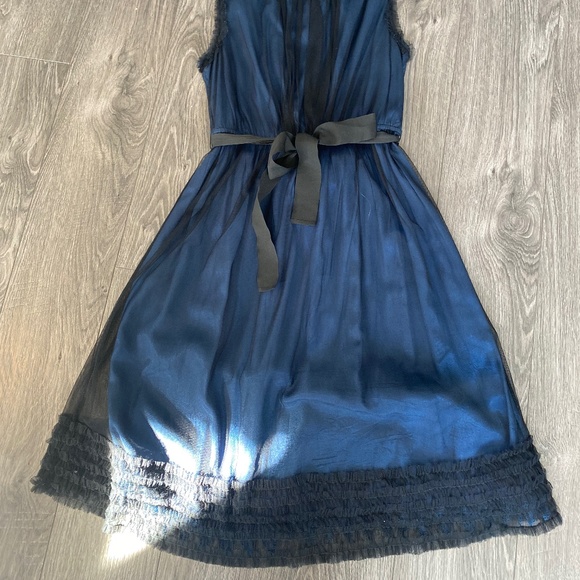 Anthropologie Tulle Ruffle Fit Flare Dress - Picture 2 of 5